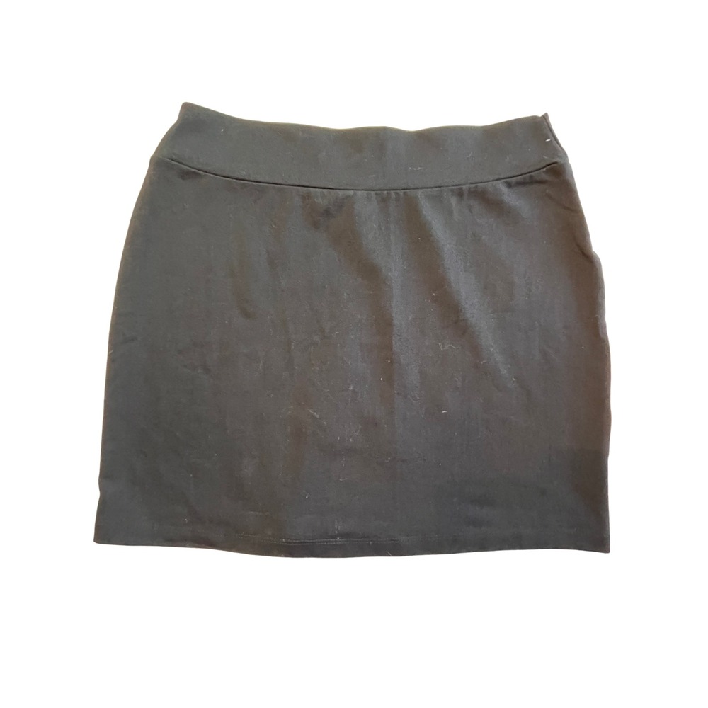 Susan Monaco Black Stretch Pencil Skirt L Mini Pull On Corporate Office‎ Siren